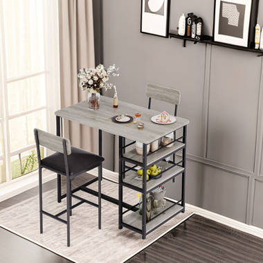 Gray 3 discount piece dining set